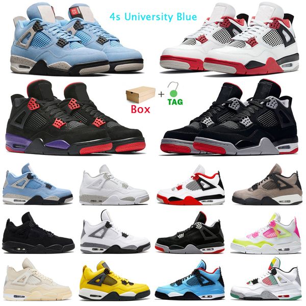 4s basketball shoes 4 university blue white oreo fire red taupe haze thunder black cat mens trainers sport sneakers with box
4s basketball shoes 4 university blue white oreo fire red taupe haze thunder black cat mens trainers sport sneakers with box