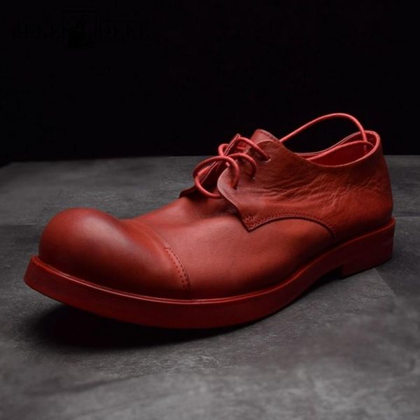 dress shoes brand 100% real leather men autumn business round toe retro england style lace up platform plus size 46, Black
dress shoes brand 100% real leather men autumn business round toe retro england style lace up platform plus size 46, Black