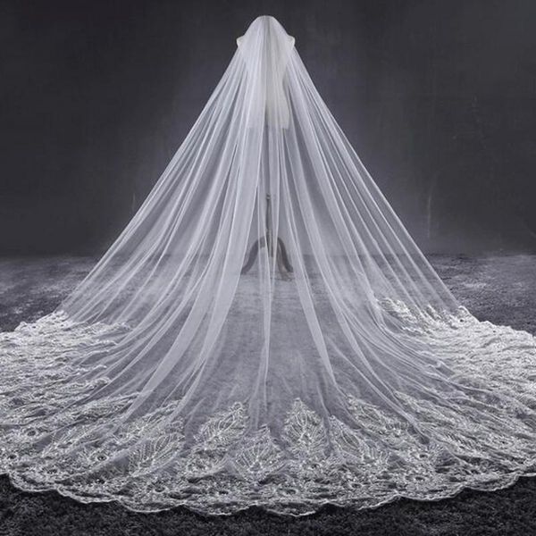 bridal veils lace wedding long veil custom mantilla cathedral width sequins shinny bride v2043, Black
bridal veils lace wedding long veil custom mantilla cathedral width sequins shinny bride v2043, Black