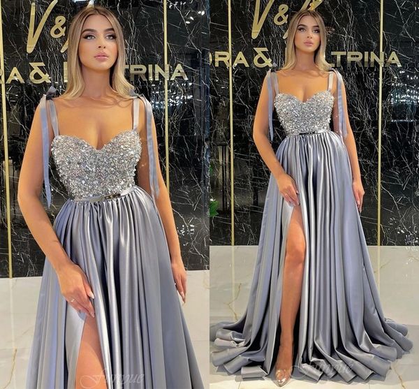 glamorous silver prom dresses sparkly sequins beaded spaghetti straps a line evening party gowns side slit floor length women special occasi, Black
glamorous silver prom dresses sparkly sequins beaded spaghetti straps a line evening party gowns side slit floor length women special occasi, Black