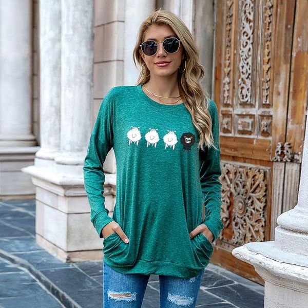 women's t-shirt plus size long sleeve t shirt women creativite cute sheep graphic tee autumn pocket print pullover cartoon funny loose, White
women's t-shirt plus size long sleeve t shirt women creativite cute sheep graphic tee autumn pocket print pullover cartoon funny loose, White