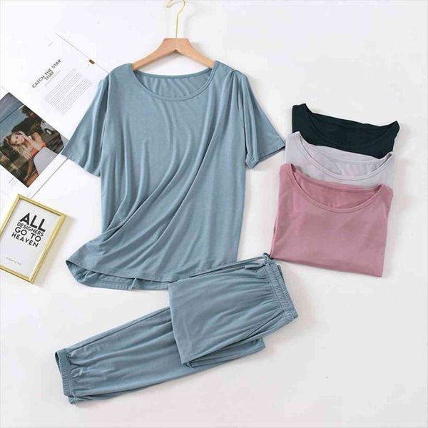 solid color pyjamas womens sleepwears short sleeve sleep pants modal pajamas two piece sets female sleepwear casual plus size, Black;red
solid color pyjamas womens sleepwears short sleeve sleep pants modal pajamas two piece sets female sleepwear casual plus size, Black;red