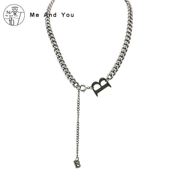 personality joker letter b stainless steel necklace online celebrity cold wind simple temperament short clavicle chain women chains, Silver
personality joker letter b stainless steel necklace online celebrity cold wind simple temperament short clavicle chain women chains, Silver