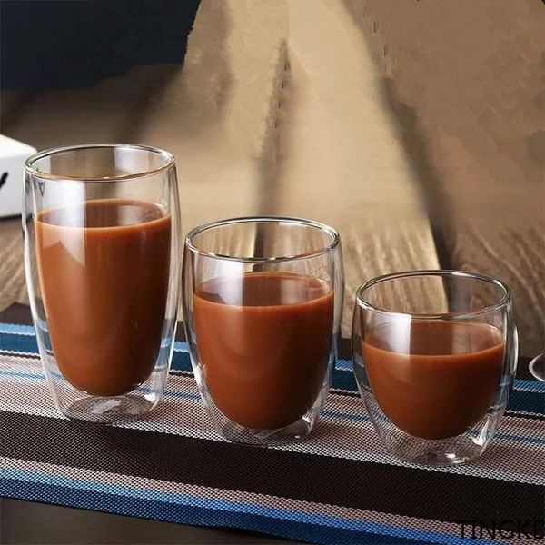 household double-layer glass coffee cup milk heat-resistant without handle juice wine glasses
household double-layer glass coffee cup milk heat-resistant without handle juice wine glasses