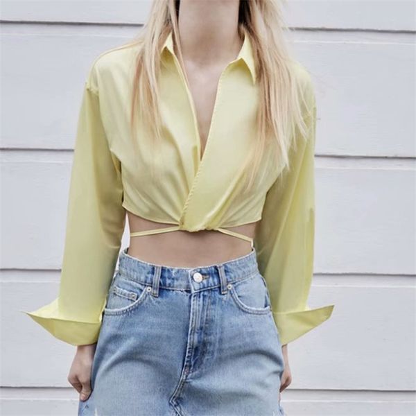 women summer solid za short blouses shirts long sleeve bow tie v-neck female fashion poplin tunic blusas 210513, White
women summer solid za short blouses shirts long sleeve bow tie v-neck female fashion poplin tunic blusas 210513, White