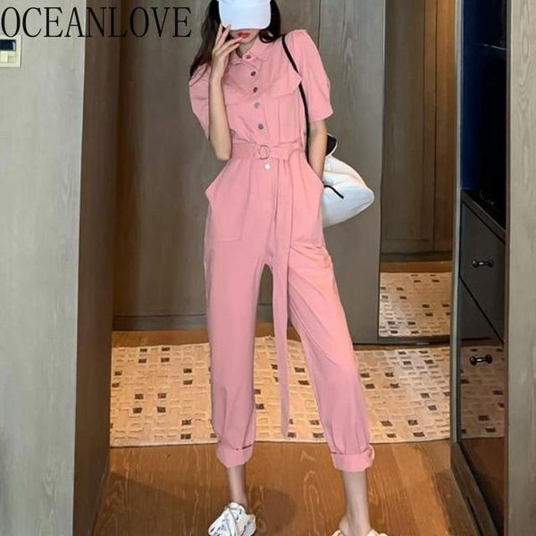women's jumpsuits & rompers oceanlove summer jumpsuit women solid pink bandage cargo fashion bodysuit 2021 korean style high waist ropa, Black;white
women's jumpsuits & rompers oceanlove summer jumpsuit women solid pink bandage cargo fashion bodysuit 2021 korean style high waist ropa, Black;white