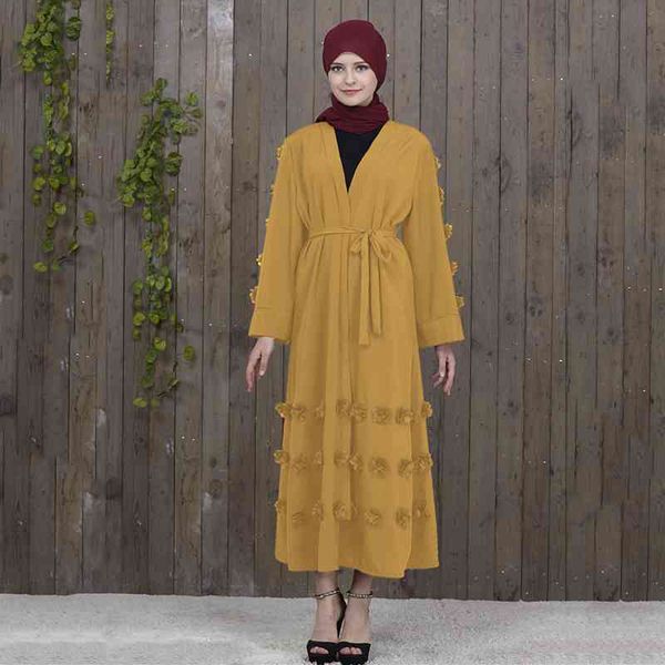 muslim dress women floral appliques front open robe long sleeve dress belted cardigan eid ramadan kaftan islamic muslim abaya, Black;gray
muslim dress women floral appliques front open robe long sleeve dress belted cardigan eid ramadan kaftan islamic muslim abaya, Black;gray