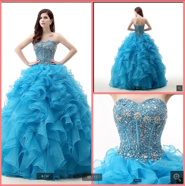 2021 robe de soiree blue organza ball gown prom dresses strapless sweetheart neck beaded ruffles princess party gowns sweet 16 crystals luxu, Black
2021 robe de soiree blue organza ball gown prom dresses strapless sweetheart neck beaded ruffles princess party gowns sweet 16 crystals luxu, Black