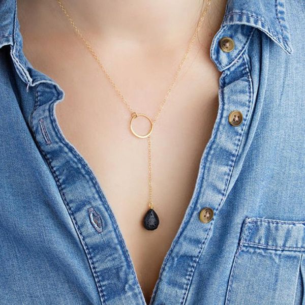 chains wenhao black lava natural stone pendant gold jewelry necklaces necklace essential oil diffuser, Silver
chains wenhao black lava natural stone pendant gold jewelry necklaces necklace essential oil diffuser, Silver