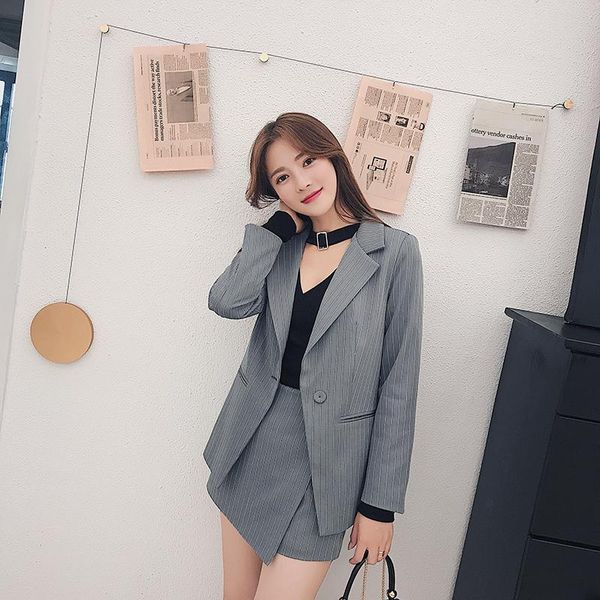 women's suits & blazers office lady women skirt fashion one button notched striped blazer jackets and slim mini skirts two pieces ol se, White;black
women's suits & blazers office lady women skirt fashion one button notched striped blazer jackets and slim mini skirts two pieces ol se, White;black