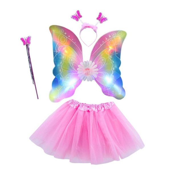 skirts 4pcs girls led fairy costume set tulle tutu skirt double layer butterfly wings wand headband princess performance stage up, Blue
skirts 4pcs girls led fairy costume set tulle tutu skirt double layer butterfly wings wand headband princess performance stage up, Blue