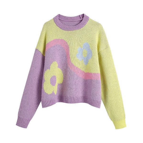 women's sweaters women knitted sweater packwork o neck long sleeve knit pull vintage pullover jumper mujer 2021 winter woman knitwear, White;black
women's sweaters women knitted sweater packwork o neck long sleeve knit pull vintage pullover jumper mujer 2021 winter woman knitwear, White;black