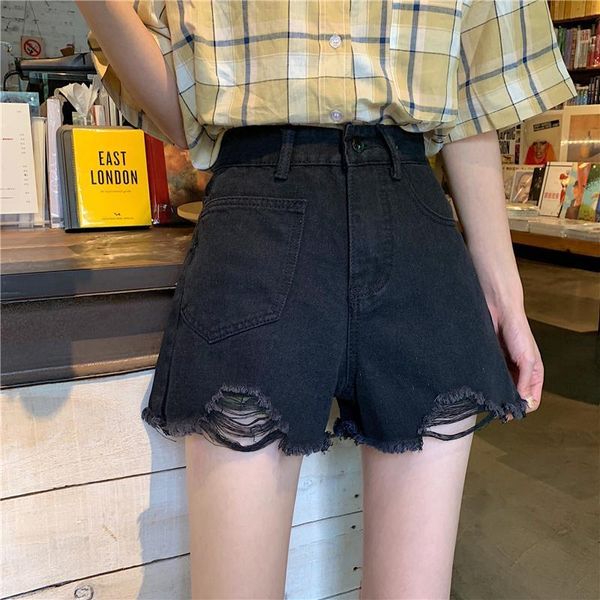 summer korean version early womens shorts autumn high waist hole jeans black straight loose thin tide, White;black
summer korean version early womens shorts autumn high waist hole jeans black straight loose thin tide, White;black