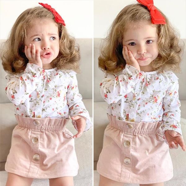 casual 2pcs toddler baby clothing sets girl autumn clothes ruffles floral printed blouses and flower skirts outfits, White
casual 2pcs toddler baby clothing sets girl autumn clothes ruffles floral printed blouses and flower skirts outfits, White