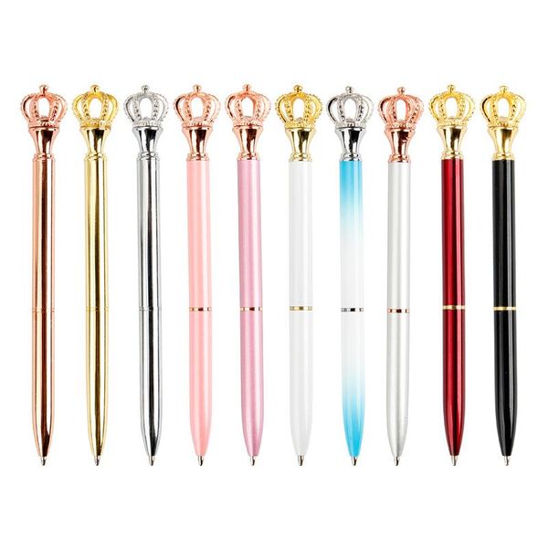 pcs/lot fashion crown metal ballpoint pen cute rotary ball pens business office school writing supplies, Blue;orange
pcs/lot fashion crown metal ballpoint pen cute rotary ball pens business office school writing supplies, Blue;orange