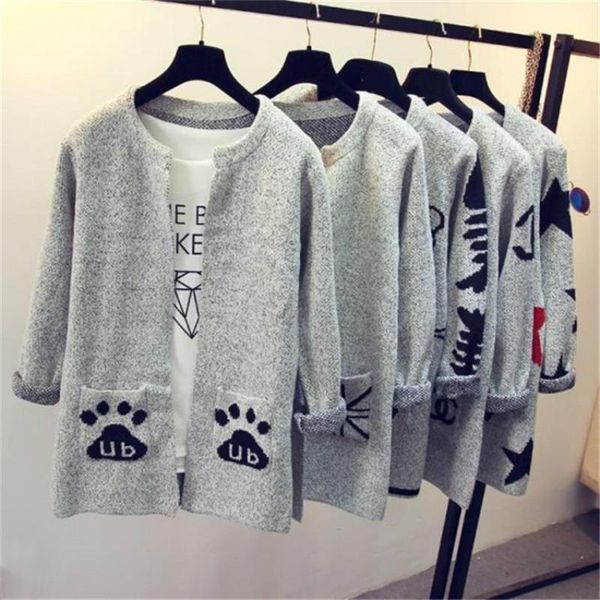 fashion star pattern cardigans female sweaters long sleeve knitted slim women sweater cardigan women's, White;black
fashion star pattern cardigans female sweaters long sleeve knitted slim women sweater cardigan women's, White;black