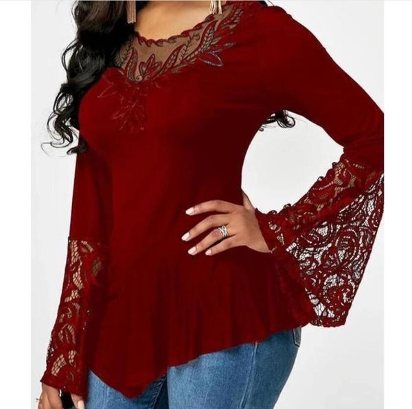 black lace blouses flare sleeve shirts for womens shirt plus size women clothes irregular blusas female 5xl 4xl 3xl women's &, White
black lace blouses flare sleeve shirts for womens shirt plus size women clothes irregular blusas female 5xl 4xl 3xl women's &, White