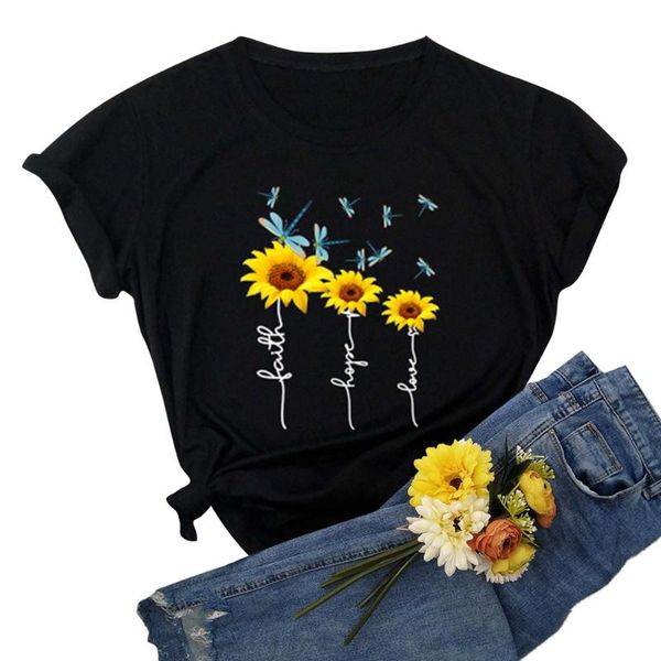 women clothes sunflower print short sleeve tshirt cotton ladies round neck shirt female t-shirt casual woman tee 2021 d30 women's, White
women clothes sunflower print short sleeve tshirt cotton ladies round neck shirt female t-shirt casual woman tee 2021 d30 women's, White