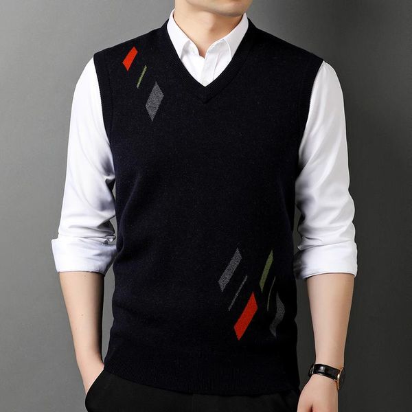 men's vests autumn and winter wool knit vest waistcoat sleeveless casual v-neck, Black;white
men's vests autumn and winter wool knit vest waistcoat sleeveless casual v-neck, Black;white