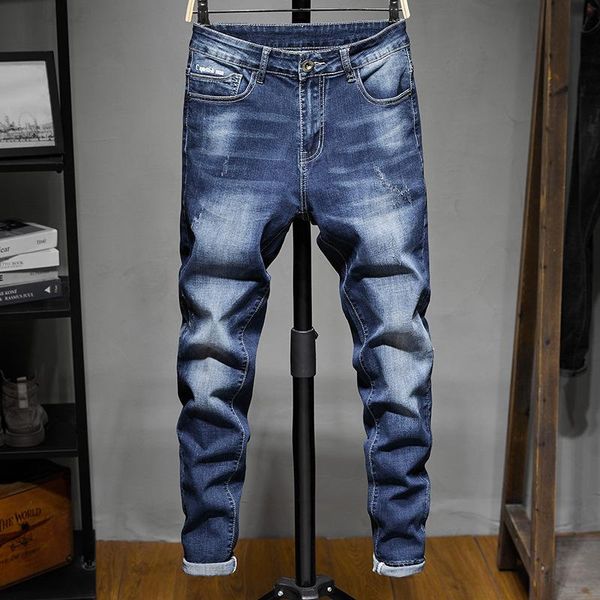 men's jeans ripped zipper slim leggings side, Blue
men's jeans ripped zipper slim leggings side, Blue