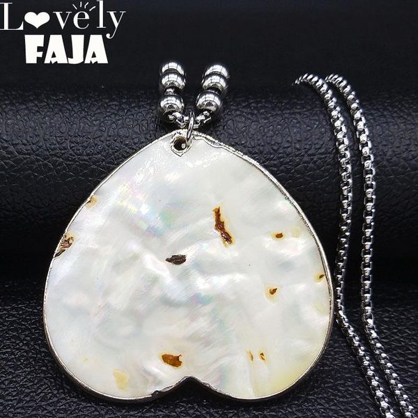 pendant necklaces 2021 fashion heart big stainless steel shell women yellow color & pendants jewelry collar mujer n19217, Silver
pendant necklaces 2021 fashion heart big stainless steel shell women yellow color & pendants jewelry collar mujer n19217, Silver