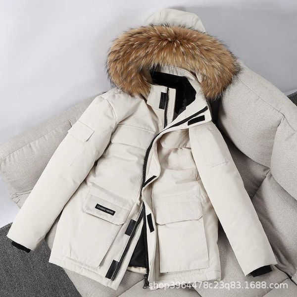 off season men's down jacket couple trend handsome and women's same canadian work clothes thickened white, Black
off season men's down jacket couple trend handsome and women's same canadian work clothes thickened white, Black