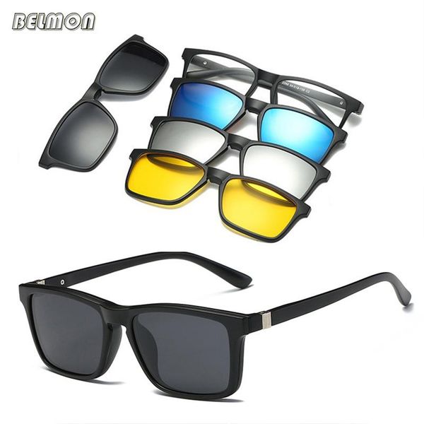 fashion sunglasses frames spectacle frame men women with 4 piece clip on polarized magnetic glasses male female myopia optical rs479, Black
fashion sunglasses frames spectacle frame men women with 4 piece clip on polarized magnetic glasses male female myopia optical rs479, Black