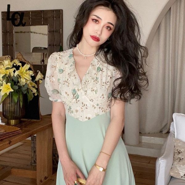 luck a one piece dress korean short sleeve thin elegant dresss women casual floral printed midi office lady 2021 summer party dresses, White;black
luck a one piece dress korean short sleeve thin elegant dresss women casual floral printed midi office lady 2021 summer party dresses, White;black