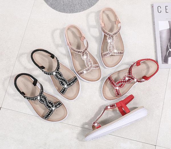 sandals women 's 2021 style glass crystal flat roman casual shoes all -match fashion, Black
sandals women 's 2021 style glass crystal flat roman casual shoes all -match fashion, Black