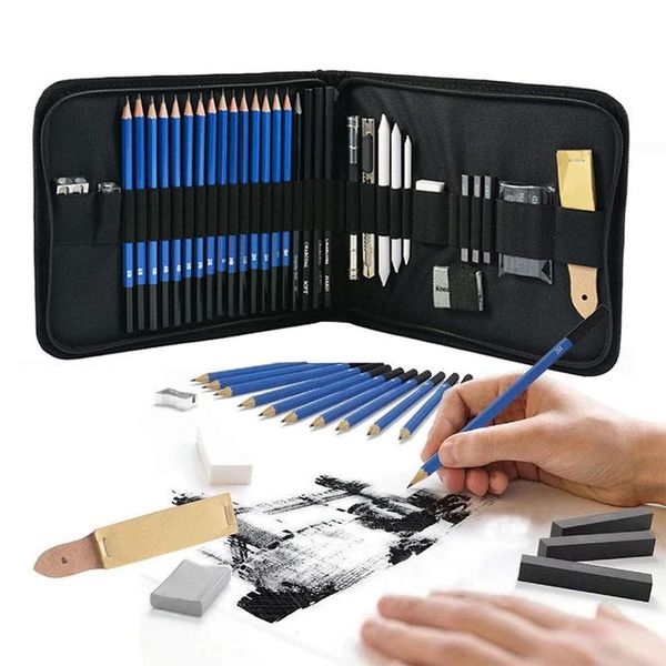 35pcs set sketching drawing pencils charcoal graphite stick rod graphing art kit for beginner professional artist w/ zipper case gift sets
35pcs set sketching drawing pencils charcoal graphite stick rod graphing art kit for beginner professional artist w/ zipper case gift sets