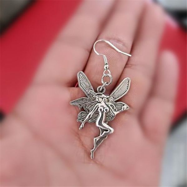 dangle & chandelier punk goth vintage fashion statement angel fairy pendant earrings for women cross drop jewelry gothic wicca accessories, Silver
dangle & chandelier punk goth vintage fashion statement angel fairy pendant earrings for women cross drop jewelry gothic wicca accessories, Silver