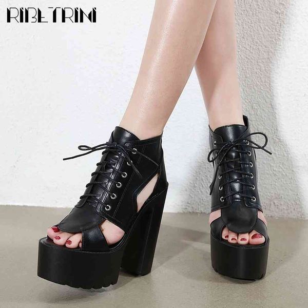 sandals high block heels gladiator shoes cool street lace-up platform women summer punk sandals, Black
sandals high block heels gladiator shoes cool street lace-up platform women summer punk sandals, Black