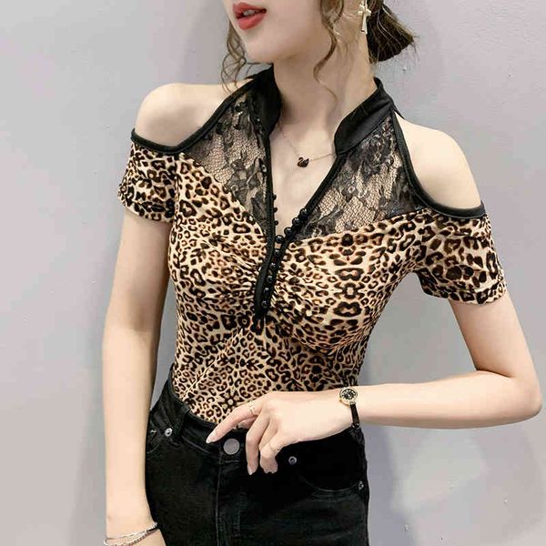 women's t-shirt summer korean clothes t-shirt fashion patchwork lace button off shouder women ropa mujer cotton shirt te, White
women's t-shirt summer korean clothes t-shirt fashion patchwork lace button off shouder women ropa mujer cotton shirt te, White