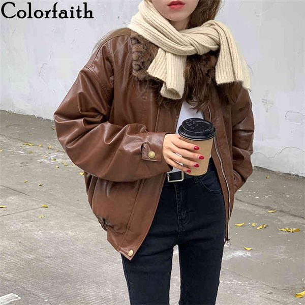 colorfaith new autumn winter women leather jackets outerwear vintage leopard oversized faux leather pu short jk9289a 210413, Black
colorfaith new autumn winter women leather jackets outerwear vintage leopard oversized faux leather pu short jk9289a 210413, Black