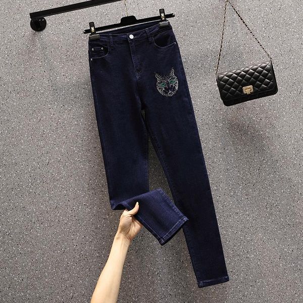 spring personalized cartoon embroidery jeans woman high waist pencil pants mujer plus size stretch skinny trousers femme cowboy women's, Blue
spring personalized cartoon embroidery jeans woman high waist pencil pants mujer plus size stretch skinny trousers femme cowboy women's, Blue