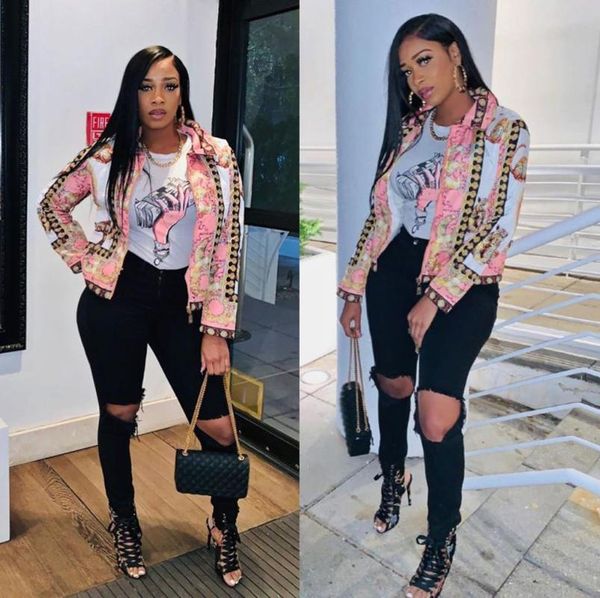 fashion women printing coat spring autumn zipper lapel short jackets 2021 fall 4xl 5xl plus size coats for chaqueta mujer women's, Black;brown
fashion women printing coat spring autumn zipper lapel short jackets 2021 fall 4xl 5xl plus size coats for chaqueta mujer women's, Black;brown