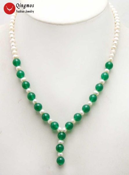 qingmos trendy natural pearl chokers necklace for women and 6-7mm round white & green jades 17'' pendant necklace-nec5998, Golden;silver
qingmos trendy natural pearl chokers necklace for women and 6-7mm round white & green jades 17'' pendant necklace-nec5998, Golden;silver