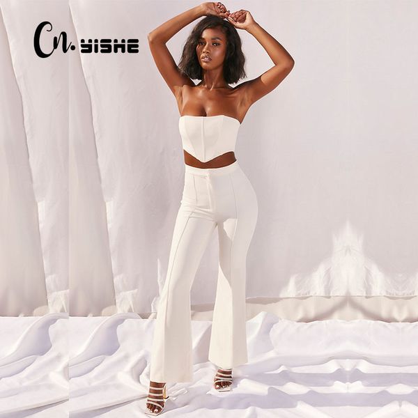 cnyishe strapless autumn two piece matching sets women tracksuits crop and leggings long pant club sets fashion outfits 210419, White
cnyishe strapless autumn two piece matching sets women tracksuits crop and leggings long pant club sets fashion outfits 210419, White