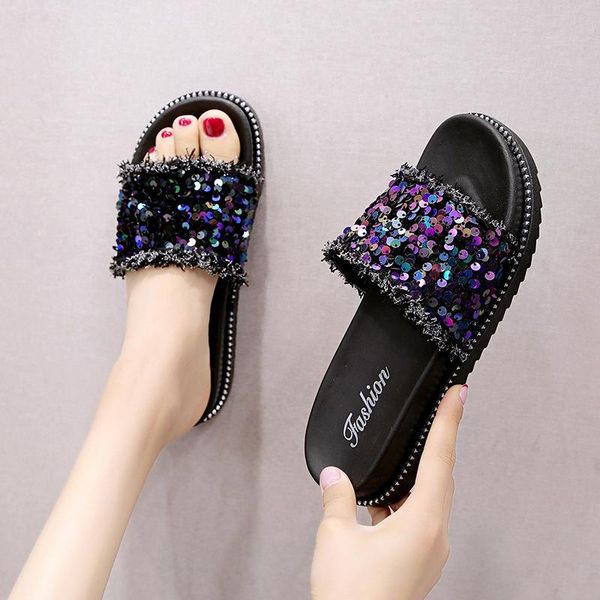 shoes women ladies' slippers pantofle platform luxury slides soft 2021 flat designer rubber fashion bling basic fabric pu, Black
shoes women ladies' slippers pantofle platform luxury slides soft 2021 flat designer rubber fashion bling basic fabric pu, Black
