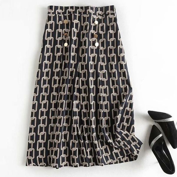 skirts 2021 spring office lady urban elegant skirt fashion iron chain printing gold long, Black
skirts 2021 spring office lady urban elegant skirt fashion iron chain printing gold long, Black