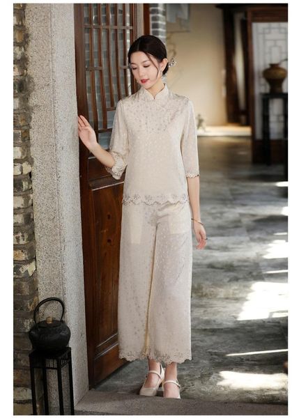 women's two piece pants designer clothing sets 2021 autumn pant suits women luxurious embroidery vintage blouse+wide leg lo, White
women's two piece pants designer clothing sets 2021 autumn pant suits women luxurious embroidery vintage blouse+wide leg lo, White