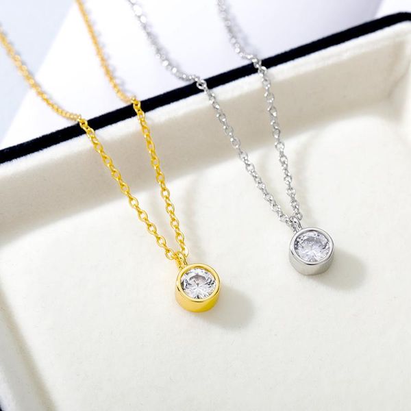 tiny round circle zircon pendant necklaces for women girlfriend gold stainless steel birthday stone neck necklace cute jewelry, Silver
tiny round circle zircon pendant necklaces for women girlfriend gold stainless steel birthday stone neck necklace cute jewelry, Silver