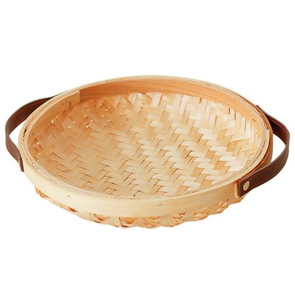 storage baskets handmade bamboo woven fruit basket with round leather handles bread dried buns kitchen
storage baskets handmade bamboo woven fruit basket with round leather handles bread dried buns kitchen