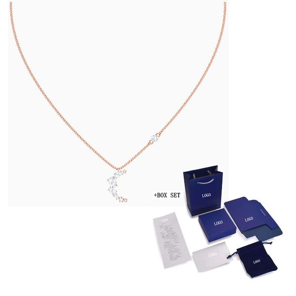 chains 2021 sparkling star moon model rose gold necklace woman classic jewelry gifts, Silver
chains 2021 sparkling star moon model rose gold necklace woman classic jewelry gifts, Silver
