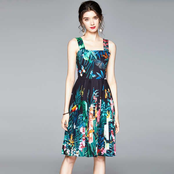summer fashion women jungle animal spaghetti strap bird multicolor floral print boho pleated dresses 210531, Black;gray
summer fashion women jungle animal spaghetti strap bird multicolor floral print boho pleated dresses 210531, Black;gray