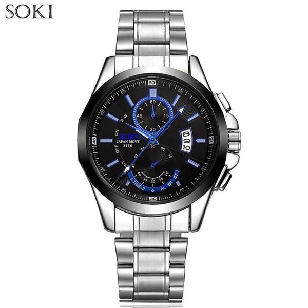 wristwatches soki men watch high-end quartz steel strip business wristwatch mens relojes hombre 2021 erkek kol saati horloges mannen, Slivery;brown
wristwatches soki men watch high-end quartz steel strip business wristwatch mens relojes hombre 2021 erkek kol saati horloges mannen, Slivery;brown