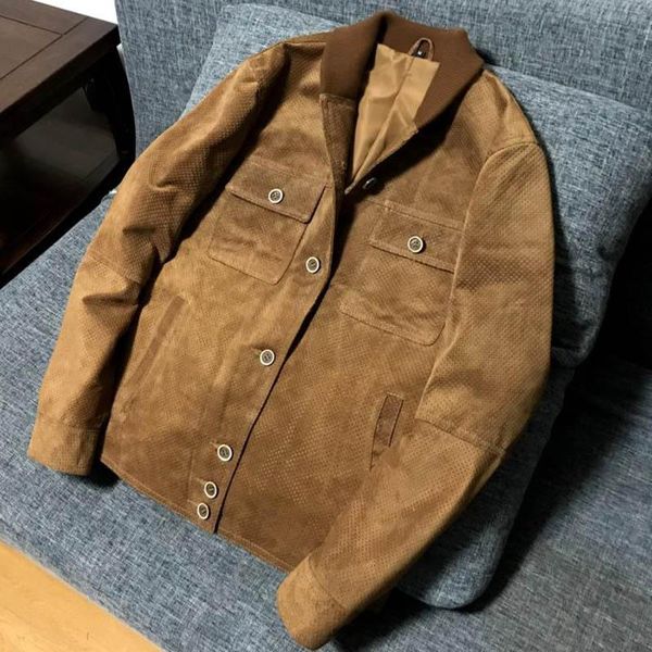 men's leather & faux 2021 spring autumn plus size xxxxl 3xl 4xl men genuine coat sheepskin suede jackets for male with holes a072, Black
men's leather & faux 2021 spring autumn plus size xxxxl 3xl 4xl men genuine coat sheepskin suede jackets for male with holes a072, Black
