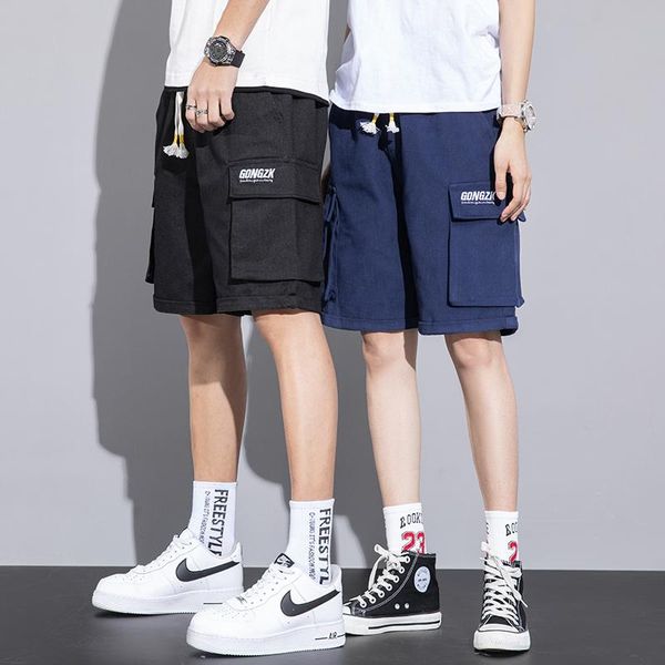 men's shorts summer cargo men casual elastic waist sweatpants military multi-pocket jogger calf-length short pants, White;black
men's shorts summer cargo men casual elastic waist sweatpants military multi-pocket jogger calf-length short pants, White;black