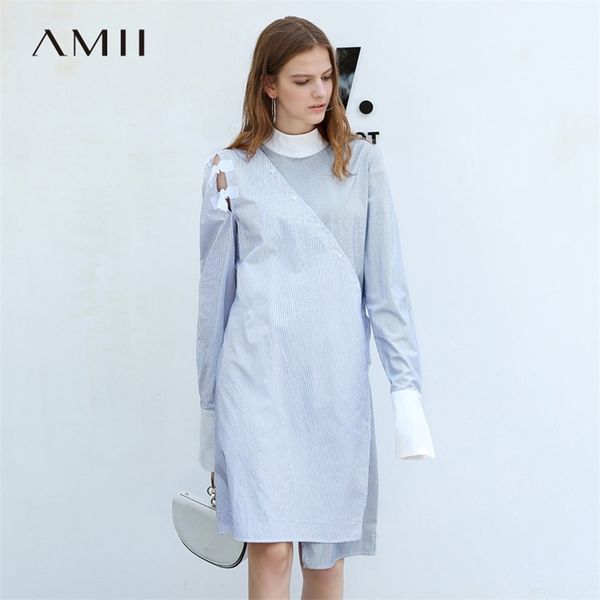 stripe patchwork dress autumn women loose half-high collar female mid long dresses 11830085 210527, Black;gray
stripe patchwork dress autumn women loose half-high collar female mid long dresses 11830085 210527, Black;gray