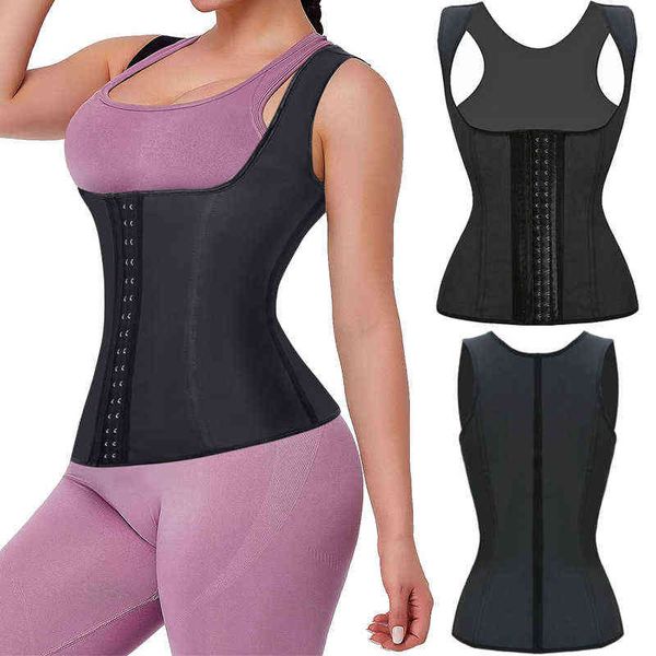 women waist trainer corset vest bustiers latex cincher girdles shapewear slimming belt body shaper fitness sheath tank 211214
women waist trainer corset vest bustiers latex cincher girdles shapewear slimming belt body shaper fitness sheath tank 211214